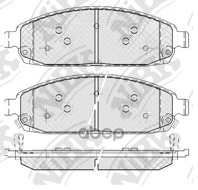 Колодки тормозные дисковые JEEP GRAND CHEROKEE 3.0 2005 - 2010  JEEP GRAND CHEROKEE 3.7 2005 - 2010 NiBK арт. pn8491
