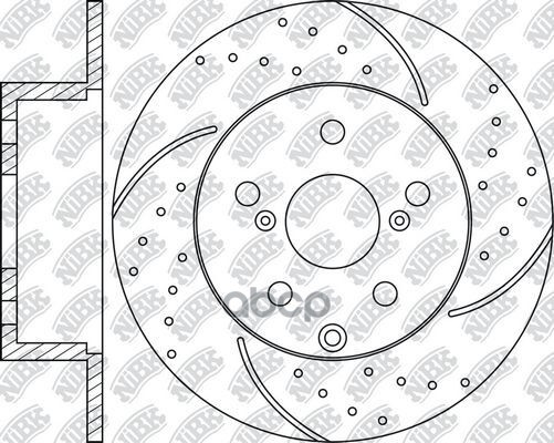 Диск Тормозной Перфорированный | Зад | NiBK арт. RN1487DSET