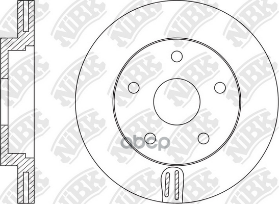 Диск тормозной передний NISSAN Maxima (A33) 00-06 /Vent D=296mm NIBK RN1545 NiBK арт. RN1545