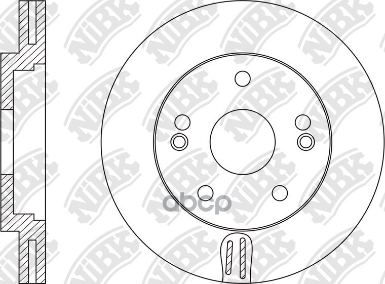 Диск тормозной передний HYUNDAI i30 (FD, GD) RN1547 NiBK арт. RN1547