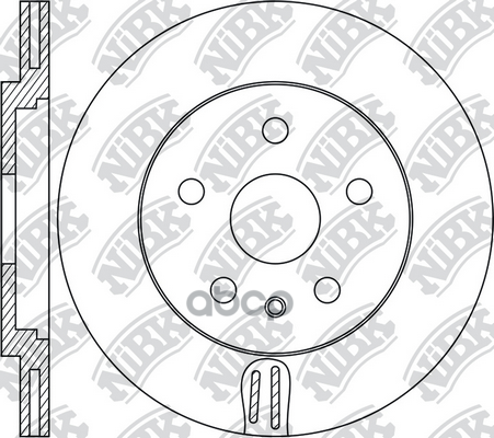 Диск тормозной AUDI A4/A5 07-/A6/A7/A8 10-/Q5  RN1734 NiBK арт. RN1734