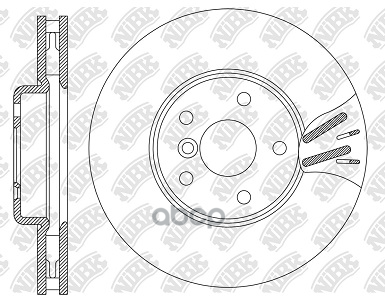 Диски тормозные передние левый + правый, Original-Type (вентилируемые) (к-кт 2 шт, цена за 1 шт) NiBK арт. RN2261SET