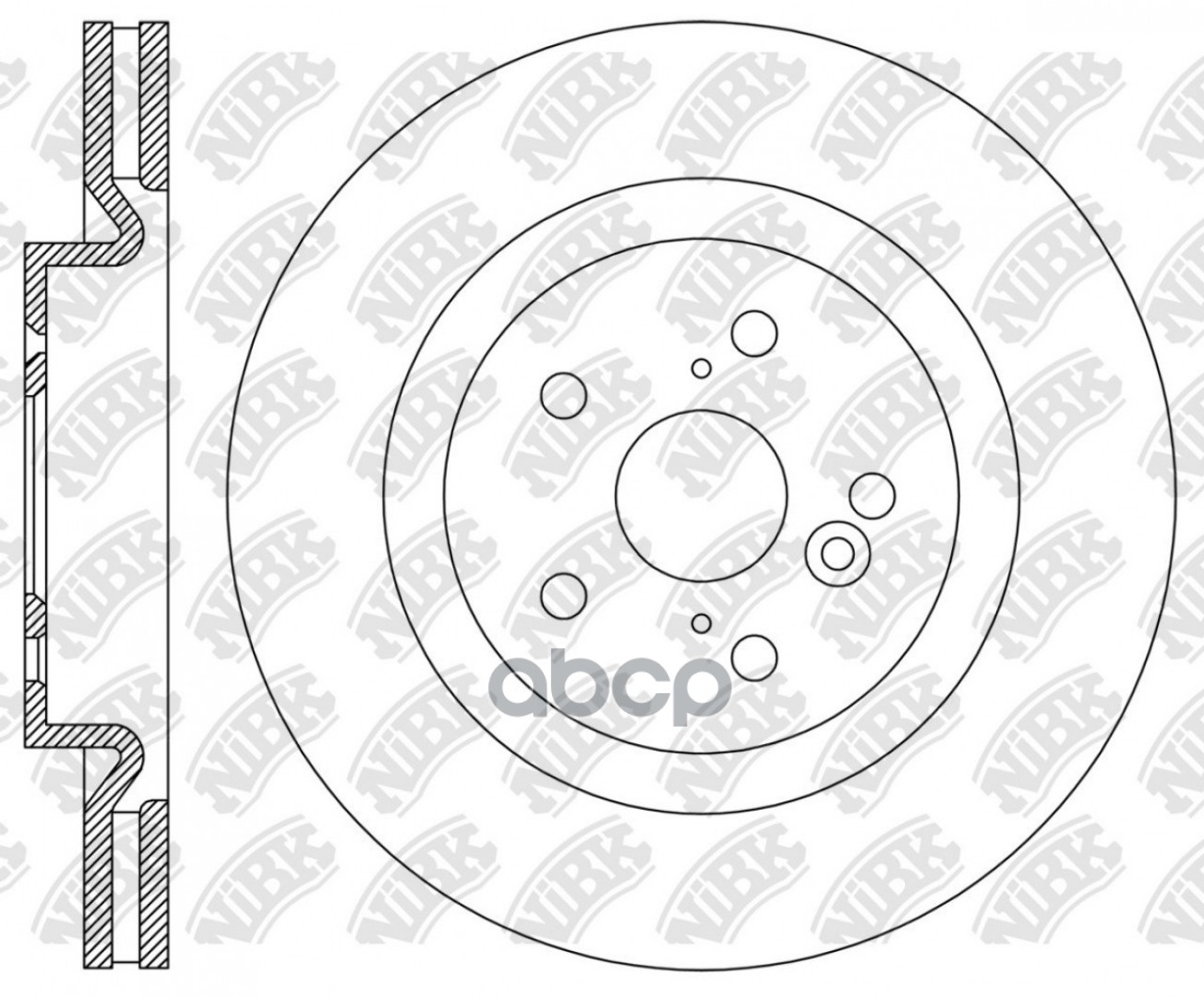 Диск тормозной передний вентилируемый, Perfomance-Type NiBK арт. RN2291DSET