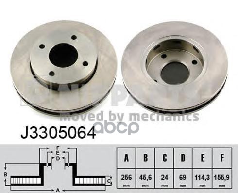 Диск Торм Mits Colt Vi  Vii Nipparts арт. j3305064