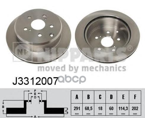 Диск Тормозной Toyota Previa Nipparts арт. j3312007