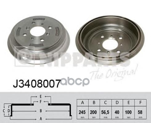 Барабан Задний Тормозной Liana 1.3/1.4Ddis/1.6 Nipparts арт. J3408007