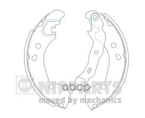колодки барабанные!  Nissan Micra K12 1.2-1.5DCi 0 Nipparts арт. J3501055