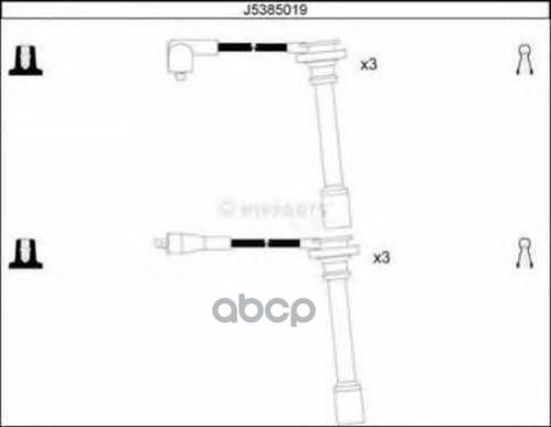 Провода В/В К-Т Mitsubishi Pajero Ii 3.0 V6 Nipparts арт. j5385019