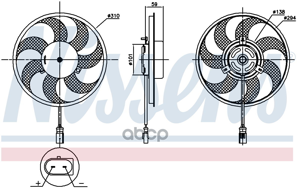 Вентилятор Mercedes Viano W 639 (03-)  Vito Ii W 639 (03-) Nissens арт. 850030