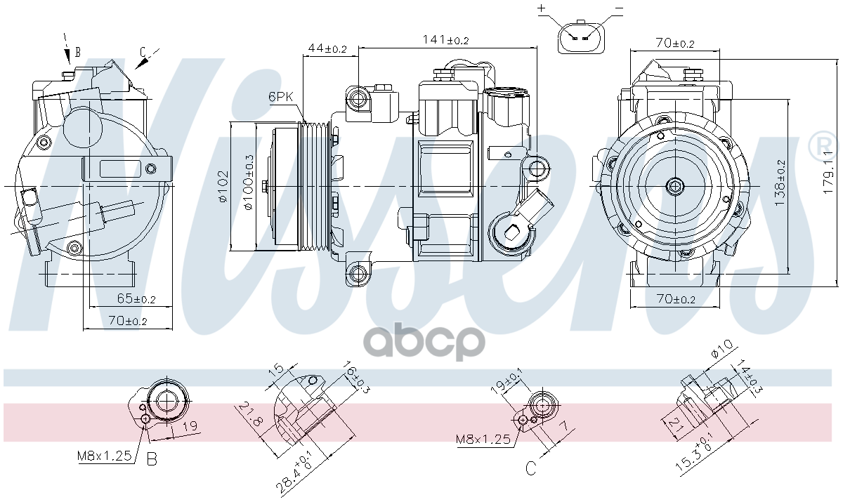 Компрессор Кондиционера Volkswagen Crafter (2E  2F) (06-) 2.0 Tdi Nissens арт. 890412