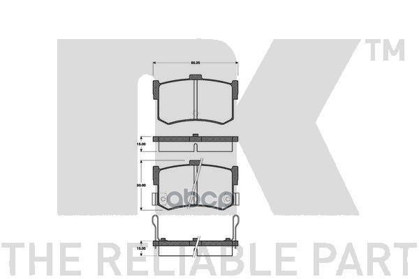 Колодки тормозные дисковые Honda Leg. I 87..90 Nk арт. 222617