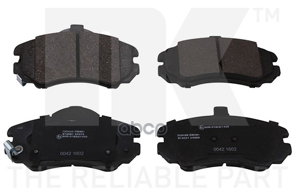 Колодки тормозные дисковые Hyundai Elantra 03- Nk арт. 223429