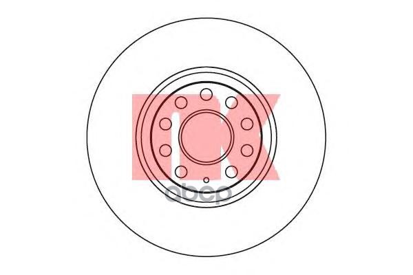 Диск тормозной с антикорозийным покрытием VW Jetta  Passat 05- Nk арт. 3147115