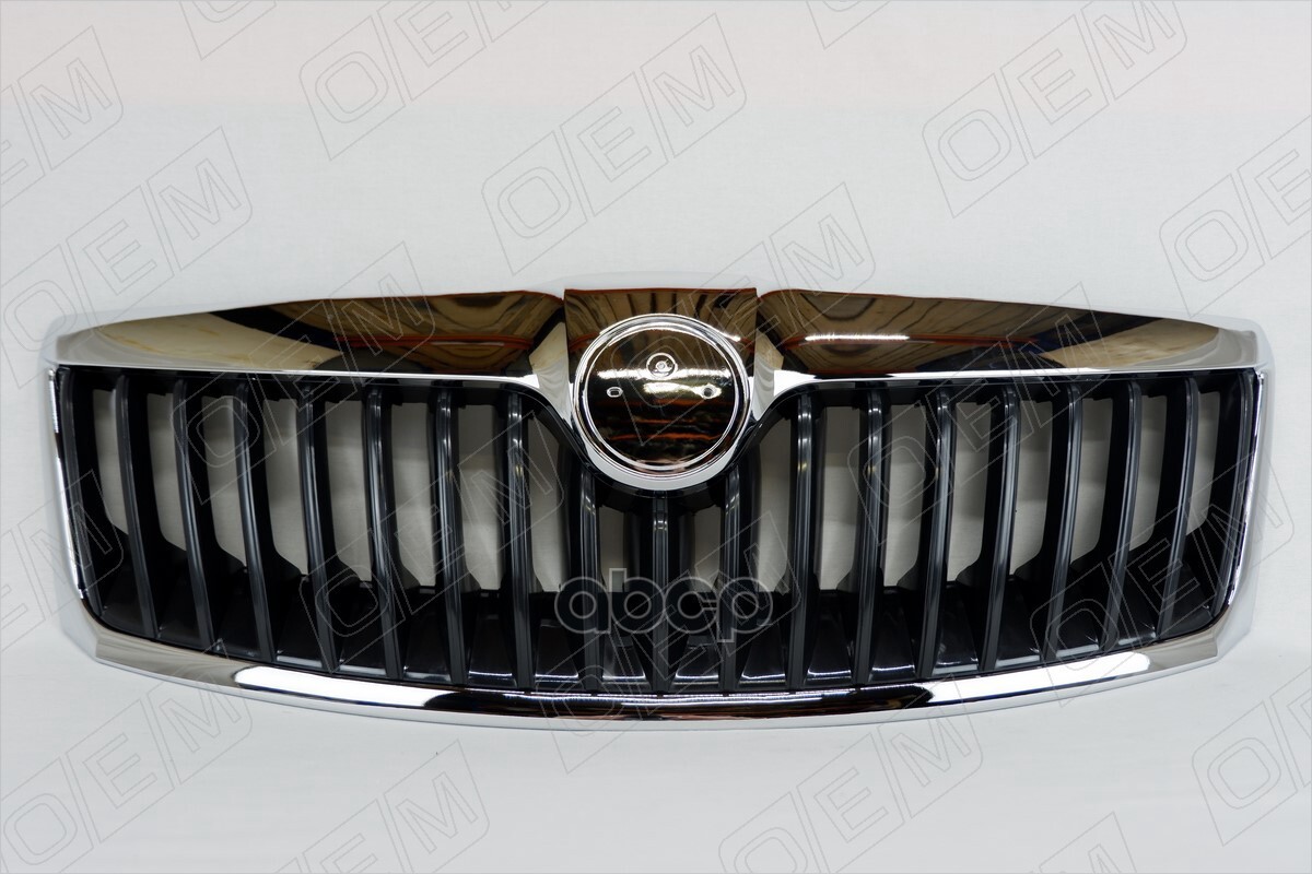 Решетка радиатора Skoda Octavia 2 A5 2008-2013, с хром окантовкой O.E.M. арт. OEM3009