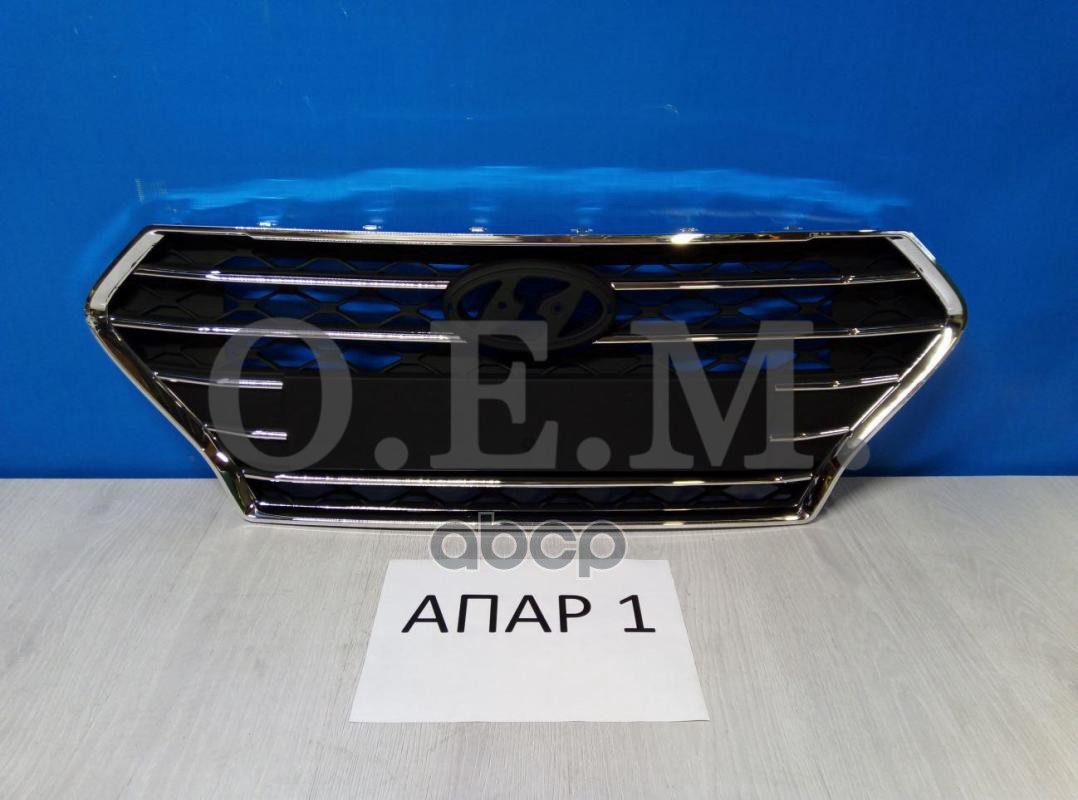 Решетка радиатора Hyundai Solaris 2 2017-2020, под хромированные накладки O.E.M. арт. OEM3163