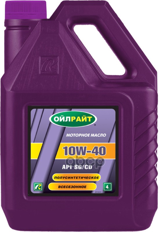OILRIGHT Масло моторное OILRIGHT Мотор Оил 10W-40 полусинтетическое 4 л 2363