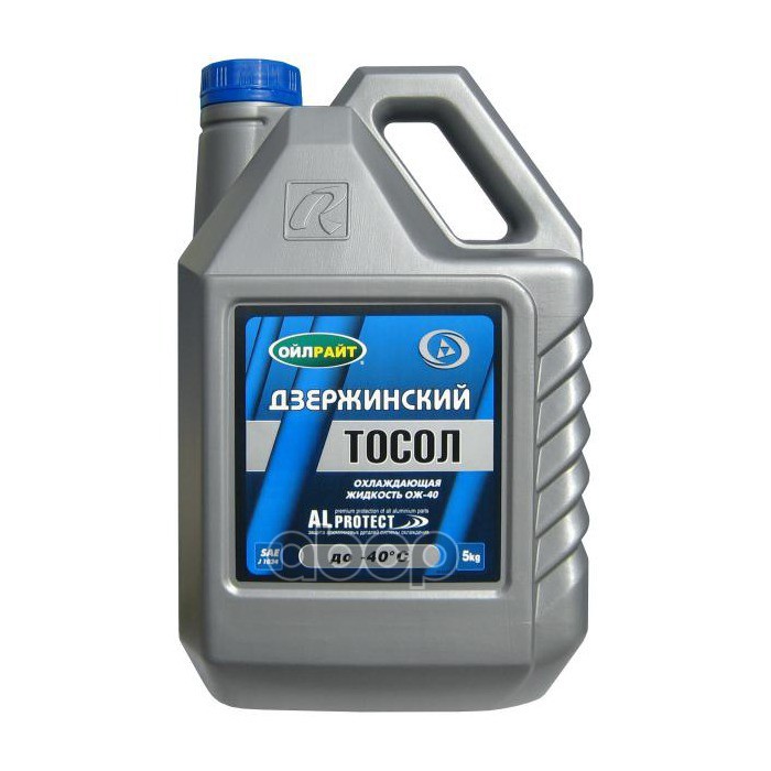 Тосол OILRIGHT Дзержинский ОЖ-40 ТМ готовый -40C синий 5 кг 5038/п OILRIGHT арт. 5038/п