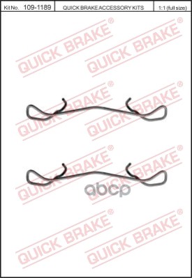 Ремкомплект Установочный Колодок Дисковых Quick Brake 1091189 OJD (QUICK BRAKE) арт. 1091189