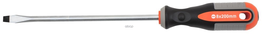 Отвертка Стержневая Шлицевая Round Grip, Sl8x200 Мм OMBRA арт. 752820