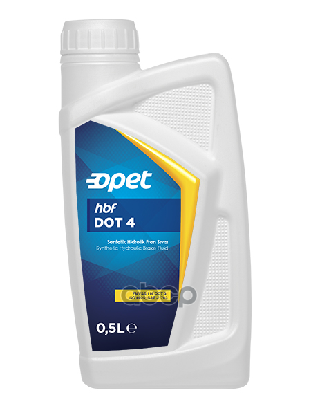 Жидкость Тормозная Hbf Dot 4  0.5Л OPET арт. 601216824