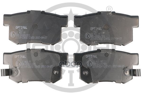 Колодки тормозные дисковые  комплект ACURA: LEGEND  LEGEND Coupe  LEGEND II  LEGEND II Coupe  LEGEN Optimal арт. bp-09823