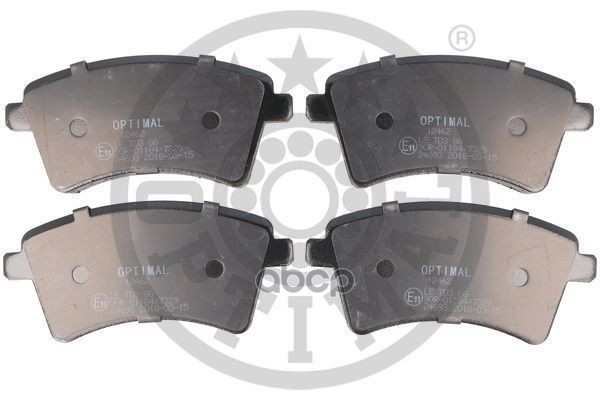 Колодки тормозные дисковые  комплект RENAULT: KANGOO / GRAND KANGOO (KW0/1_)  KANGOO BE BOP (KW0/1_) Optimal арт. bp-12462