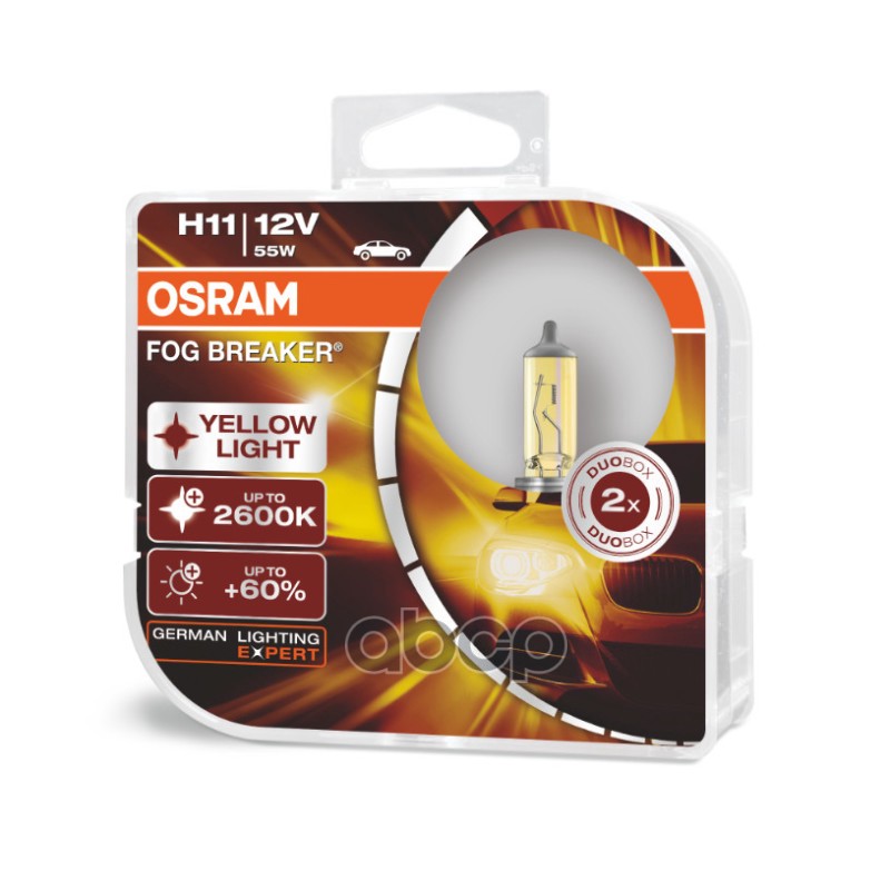 Комплект Ламп H11 12V 55W Pgj19-2 Fog Breaker 2600К 2Шт Osram арт. 62211FBRHCB