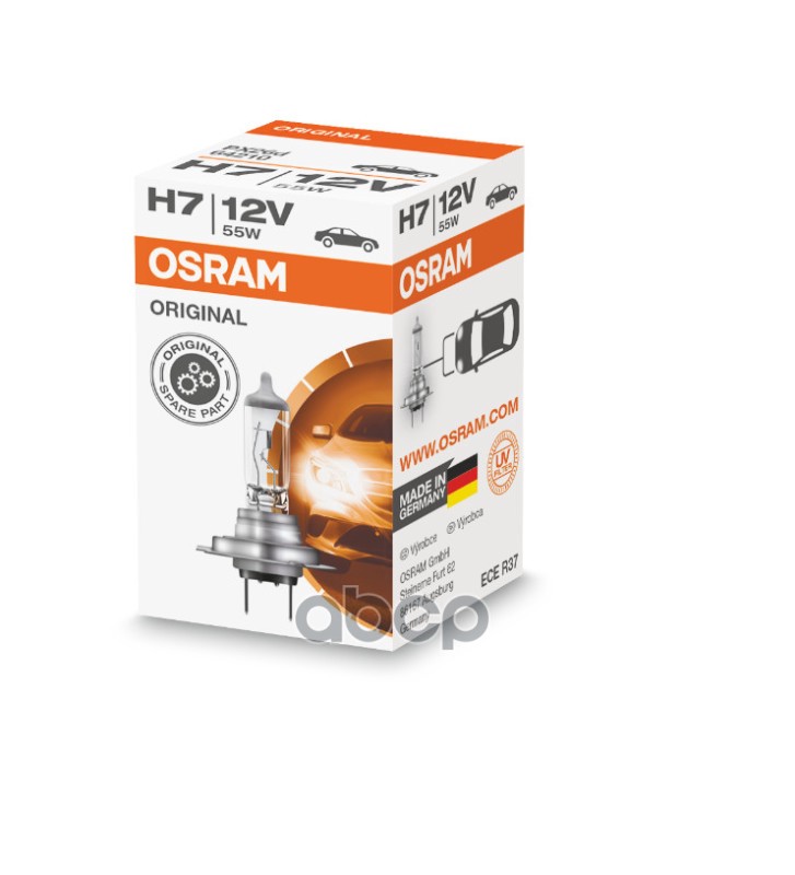 Лампа галогеновая головного света H7 PX26d 12V 55W Original line 1шт Osram арт. 64210