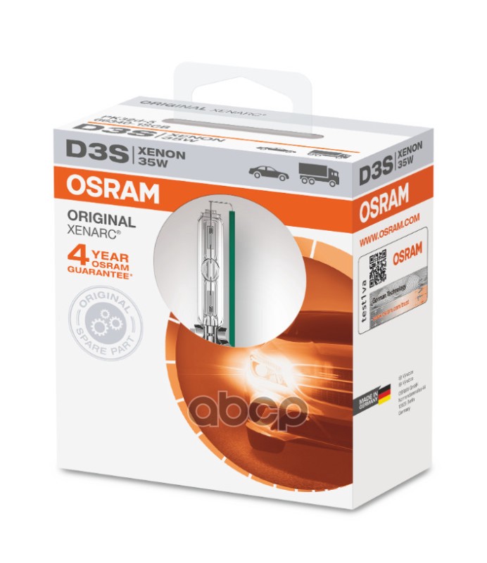Лампа ксеноновая головного света D3S PK32d-5 4200K Original 42V 35W Блистер 1 шт Osram арт. 663401SCB