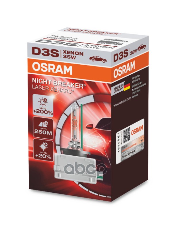 Лампа D3S Xenarc Night Breaker Laser +200% Osram арт. 66340xnl