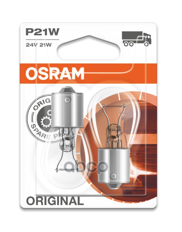 Лампа 24V P21W 21W BA15s OSRAM ORIGINAL LINE 2 шт. блистер 7511-02B Osram арт. 7511-02B