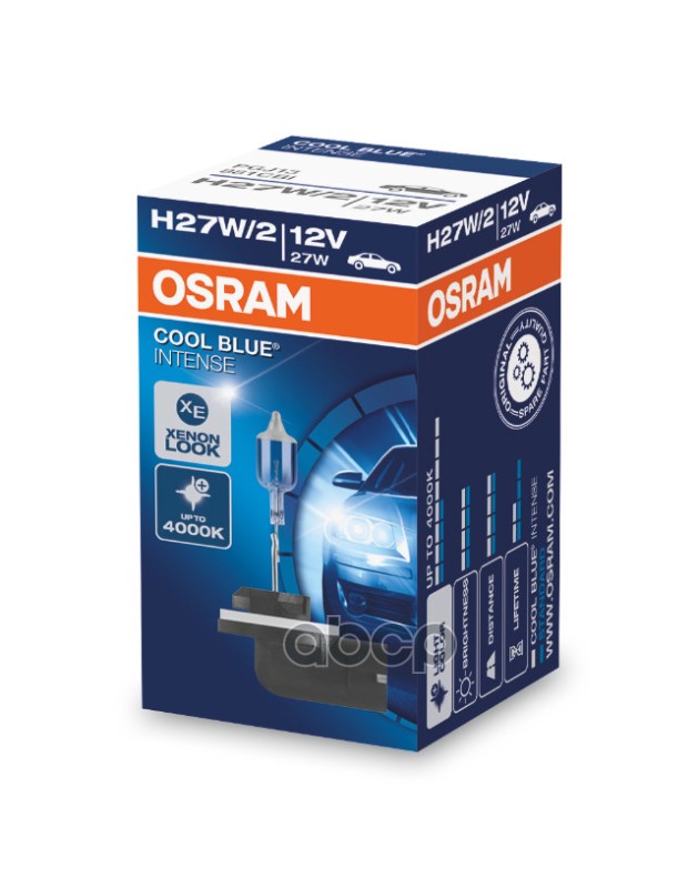 Лампа Галогеновая Головного Света H27w/2 Pgj13 4200K Cool Blue Intense 12V 27W Картон 1 Шт Osram арт. 881CBI
