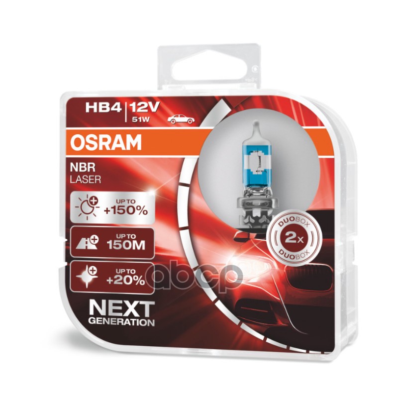 Лампа HB4 Night Breaker Laser +150% 2 шт. Osram арт. 9006nl-hcb