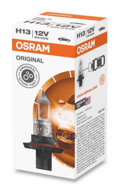 Лампа H13 9008 60/55W 12V P26 4T 10X1 OSIOSRAM Osram арт. 9008