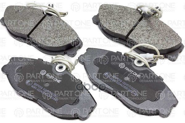 Колодки Тормозные Дисковые Front, Citroen Xsara 97-00, Peugeot 406 96-04, 607 00>, 129.9X56.7x19 PART-ONE арт. 1BP019