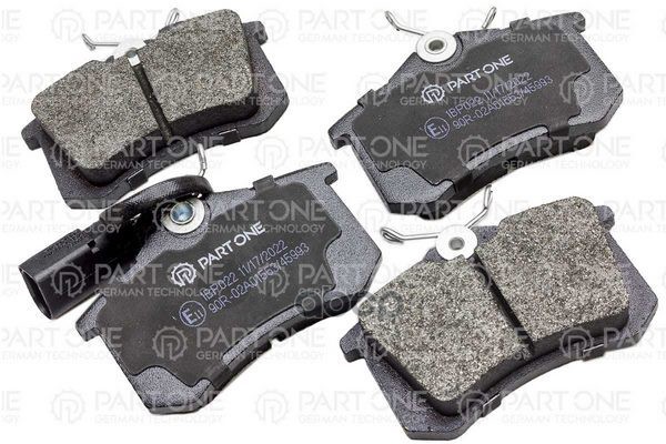 Колодки Тормозные Дисковые Зад. Vw: Sharan 96-10, Transporter Iv 90-30, Ford: Galaxy 00-06, Seat: Alhambra 96-10 PART-ONE арт...