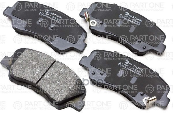Колодки Тормозные Дисковые Пер. Hyundai Solaris / Kia Creta/Rio / Geely Ec7 17- PART-ONE арт. 1BP117