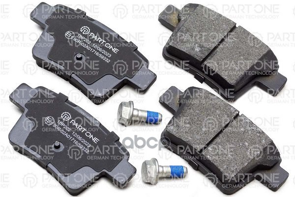 Колодки Тормозные Дисковые Зад. Ford Mondeo 03- / Geely Emgrand X7 PART-ONE арт. 1BP202