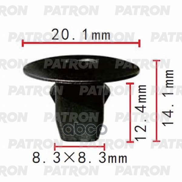 Клипса Пластмассовая Acura, Honda Применяемость Брызговики, Подкрылок, Бампер, Крылья PATRON арт. P370067