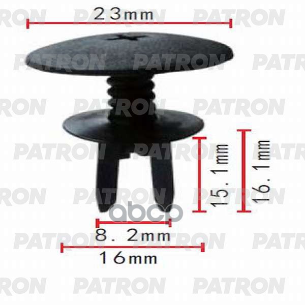 Клипса пластмассовая Audi,Seat,Skoda,Volkswagen применяемость: бампер, защита, отделка капота PATRON арт. P370311