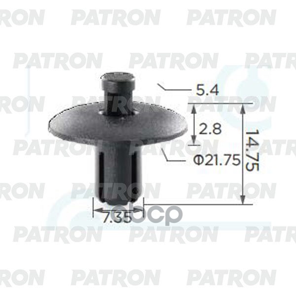 Клипса Пластмассовая Audi, Seat, Skoda, Volkswagen Применяемость Капот PATRON арт. P370331