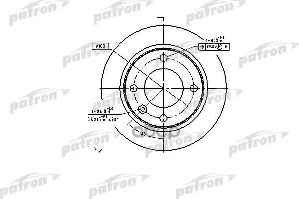 Диск Тормозной Задн Citroen: Xantia 93-98, Xantia 98-03, Xantia Break 95-98, Xantia Break 98-03 PATRON арт. PBD1122