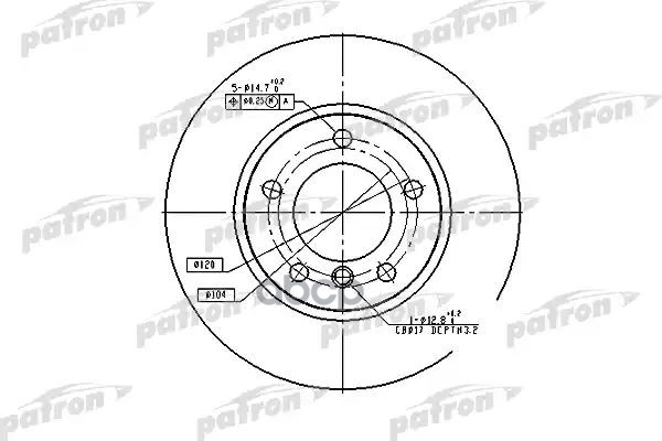 Диск Тормозной Передн Bmw: 3 90-98, 3 Compact 94-00, 3 Touring 95-99, 3 Кабрио 94-99, 3 Купе 93-99, Z3 95-03 PATRON арт. PBD1537
