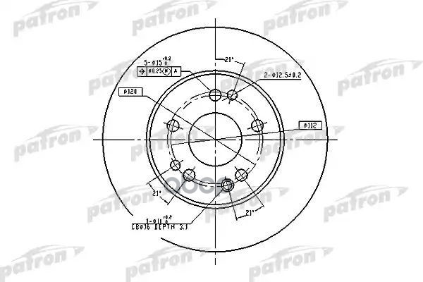 Диск Тормозной Передн Mercedes-Benz: Coupe 87-92, E-Class 93-95, E-Class Купе 93-97, Kombi Универсал 85-93, Седан 84-93 PATRO...