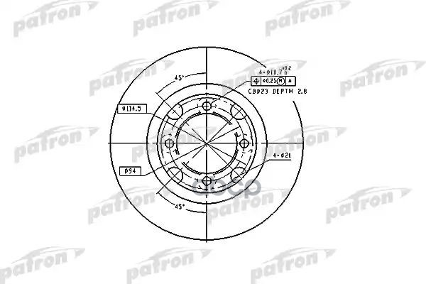 Диск Тормозной Передн Mazda: 626 Iii 87-92, 626 Iii Hatchback 87-92, 626 Iii Купе 87-91 PATRON арт. PBD2607