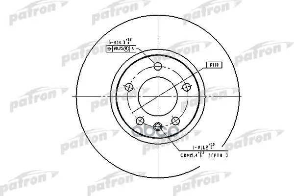 Тормозной диск PBD2645 (DF2645) PATRON арт. PBD2645