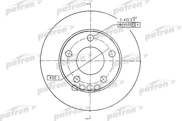 Диск Тормозной Задн Audi: 100 84-90, 100 Avant 84-90, 200 83-91, A8 94-00 PATRON арт. PBD2666
