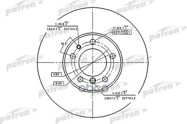 Диск Тормозной Передн Bmw: 7 94-01 PATRON арт. PBD2687