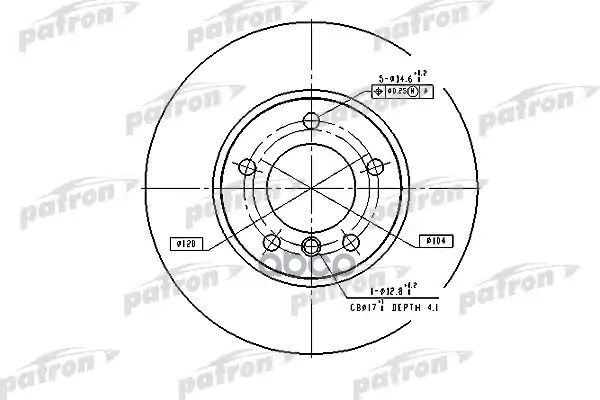 Диск Тормозной Передн Pbd2769 PATRON арт. PBD2769