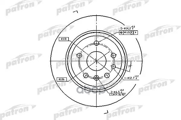 Диск тормозной задн PBD2773 PATRON арт. PBD2773